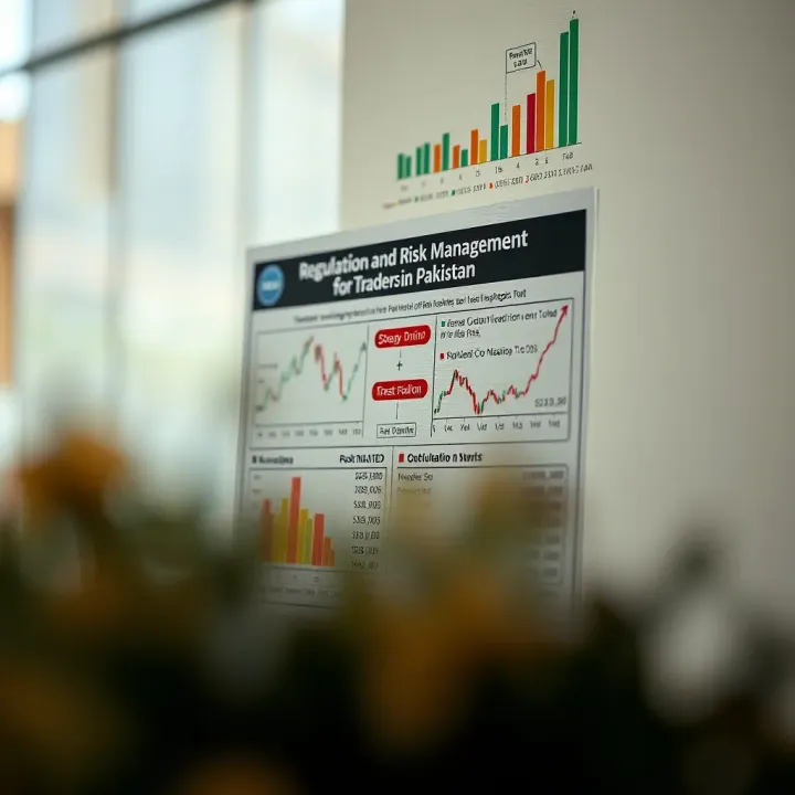 Chart highlighting regulatory considerations and risk management strategies for traders in Pakistan