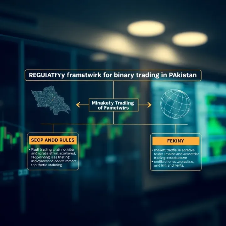 Regulatory Framework for Binary Trading in Pakistan Graphic illustrating regulatory framework for binary trading by SECP and FBR in Pakistan