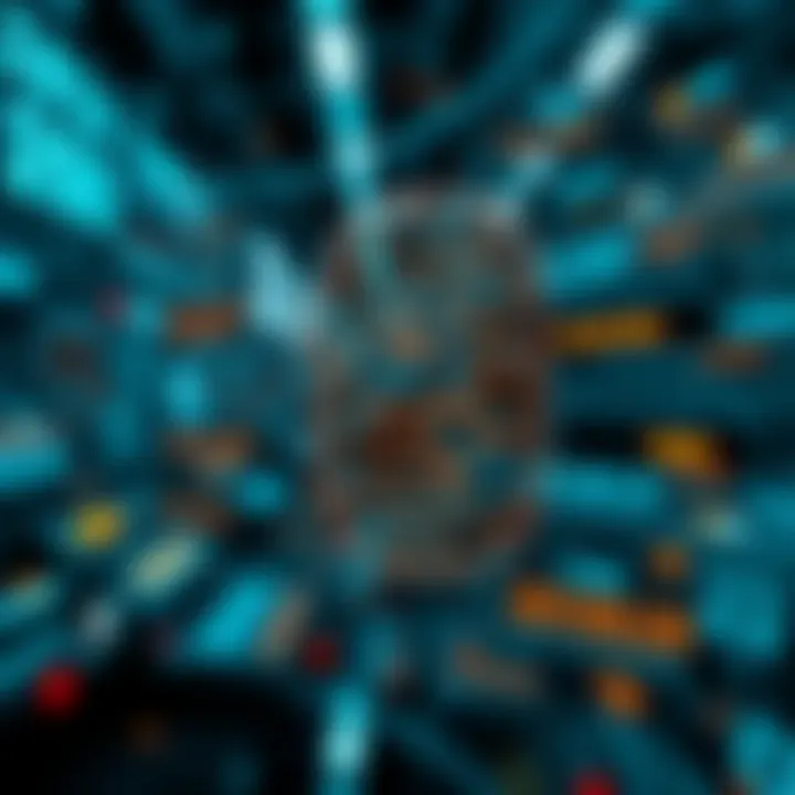 Visual representation of various applications of binary code translators across technology sectors
