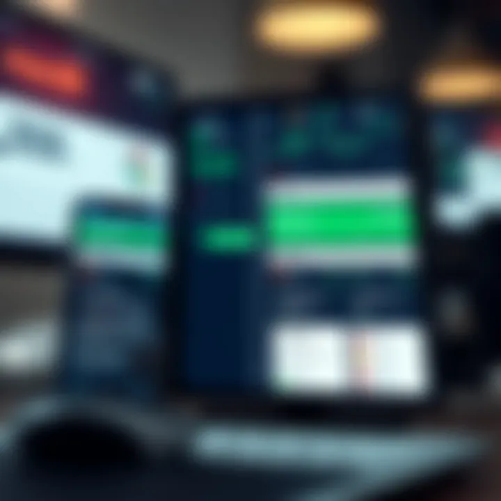 Comparison of multiple trading platforms with pros and cons displayed on a digital screen