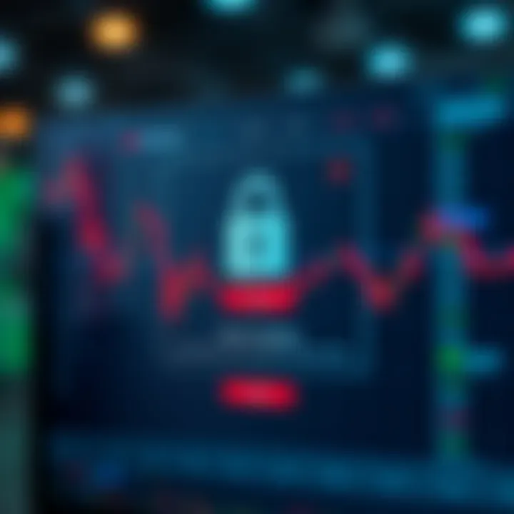 Secure login screen with advanced authentication on a trading platform