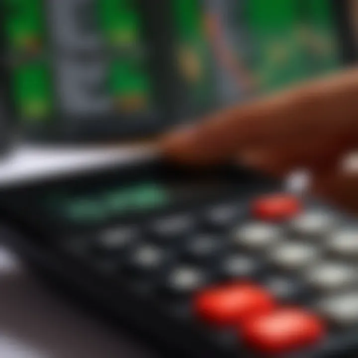 Diagram showing a digital calculator displaying binary and decimal values side by side