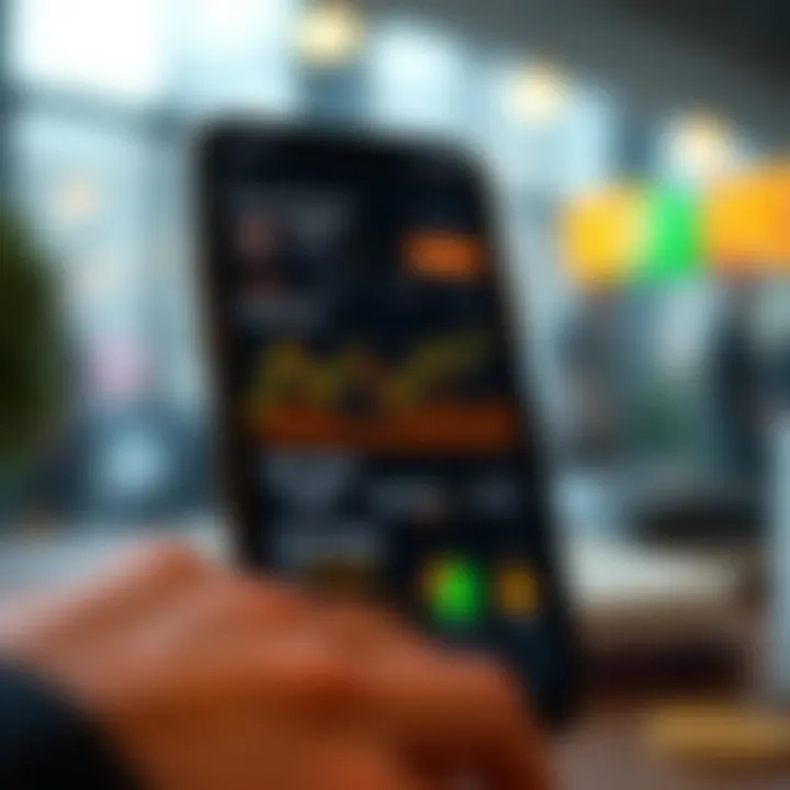 User interface of a popular cryptocurrency trading app showing market trends and trading options