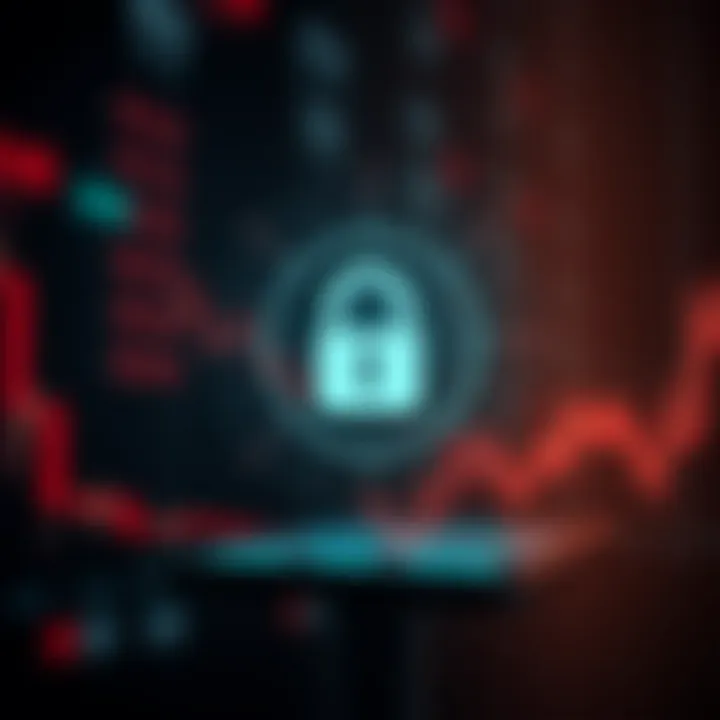 Secure login and data protection symbols representing app security in Pakistan's stock market