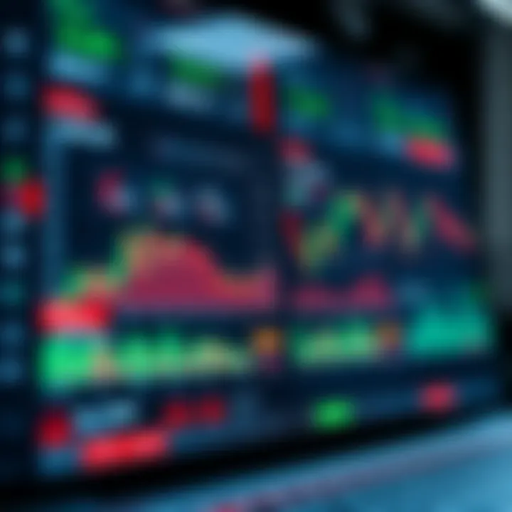 User interface displaying trading app dashboard with stock charts and portfolio overview