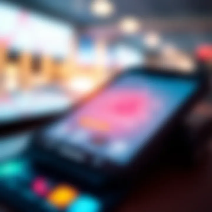 Secure digital interface showing encryption and cybersecurity icons on a smartphone screen