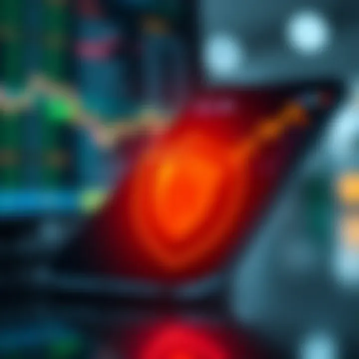 Security shield icon overlay on smartphone representing secure trading applications