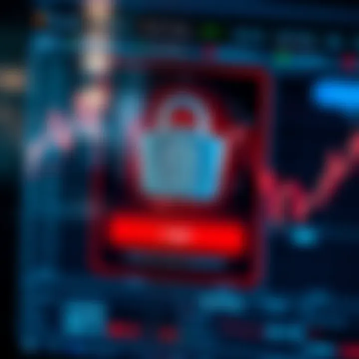 Secure login screen emphasizing encryption and data protection for online trading platforms