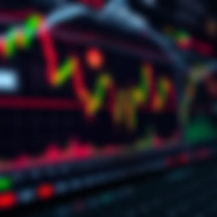 Illustration showing a digital interface with cryptocurrency charts and graphs representing trading activities