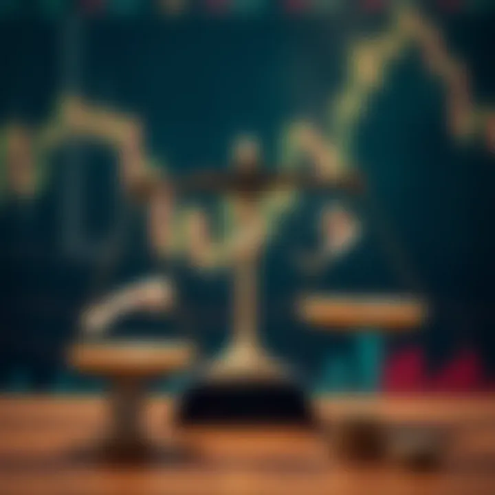Visual representation of currency exchange with balance scales symbolizing fairness and ethical trading