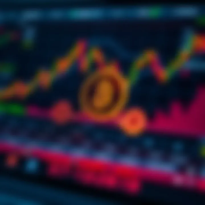 Illustration showing regulatory compliance symbols alongside digital currency graphs
