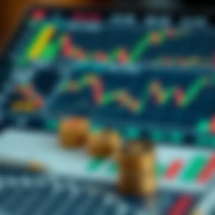 Concept of risk management and strategy adaptation for forex traders in Pakistan with currency symbols and graphs