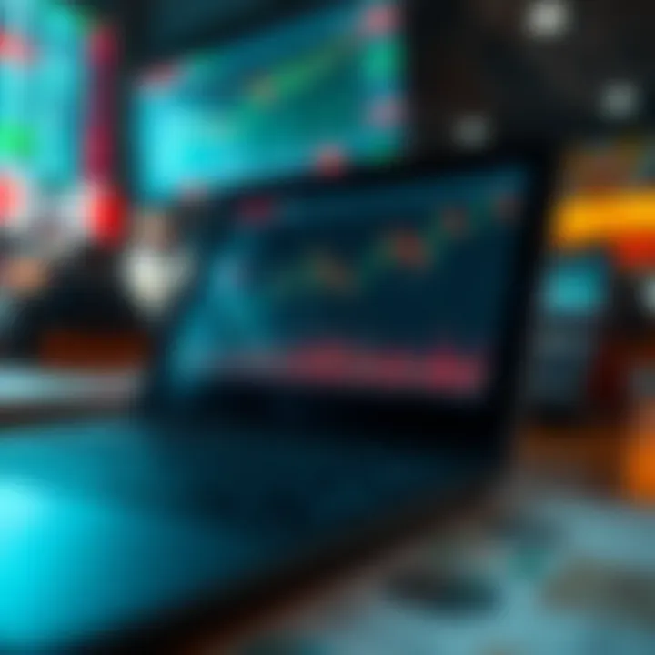 Illustration of forex trading concepts with Pakistani rupee and currency exchange graphics