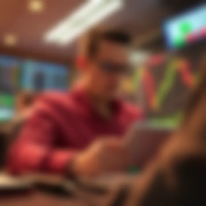 Illustration showing the benefits of peer support and risk management in forex trading communities