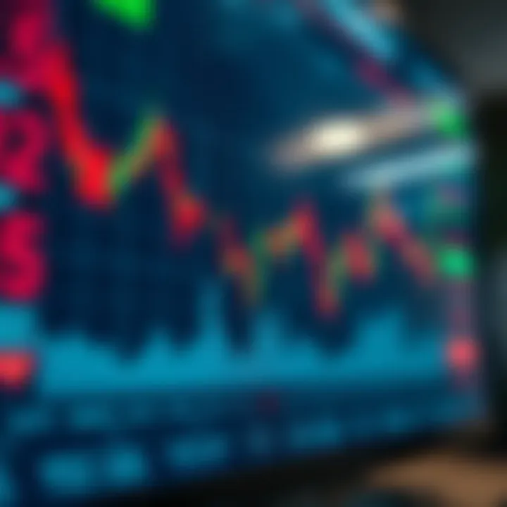 Real-Time Currency Exchange Rates on Trading Platform Graph displaying fluctuating currency exchange rates on a digital trading platform screen