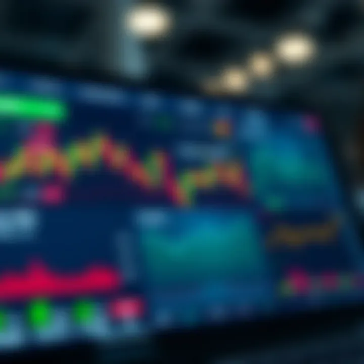 Dashboard of a forex trading app showing live currency exchange rates and trend charts