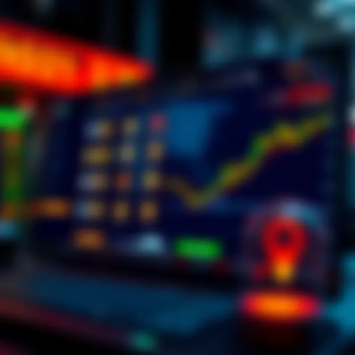 User interface of a crypto trading platform displaying various coins and risk management tools