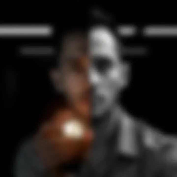 Transformation Using Binarization Methods Visual demonstrating the transformation of a grayscale photograph into a high-contrast black and white depiction through binarization techniques