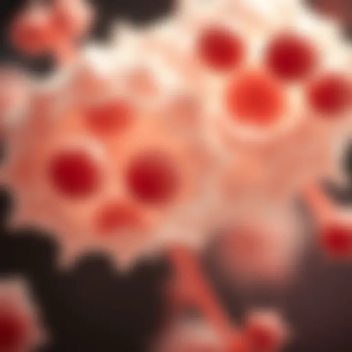 Microscopic view of a protist undergoing binary fission highlighting the division of the nucleus and cytoplasm