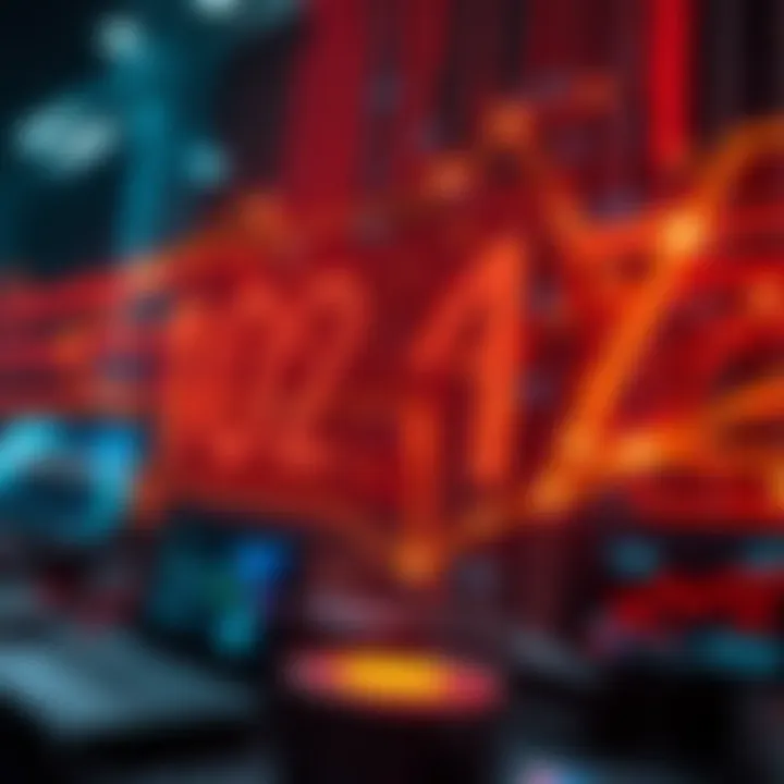 Conceptual representation of binary digits interacting with various digital devices and communication signals