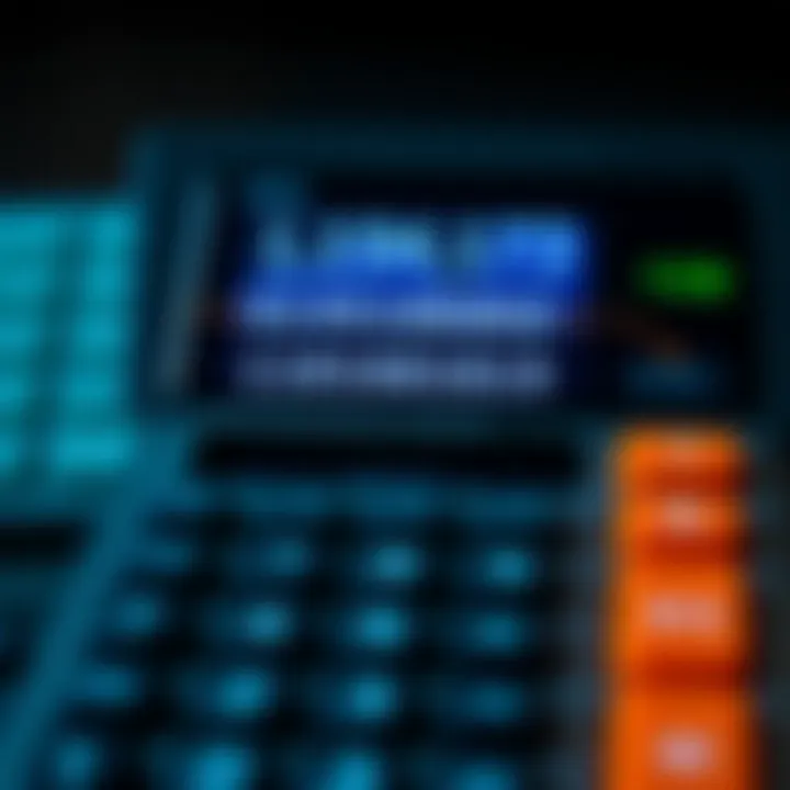 Diagram illustrating the conversion of binary digits to decimal values in a digital calculator