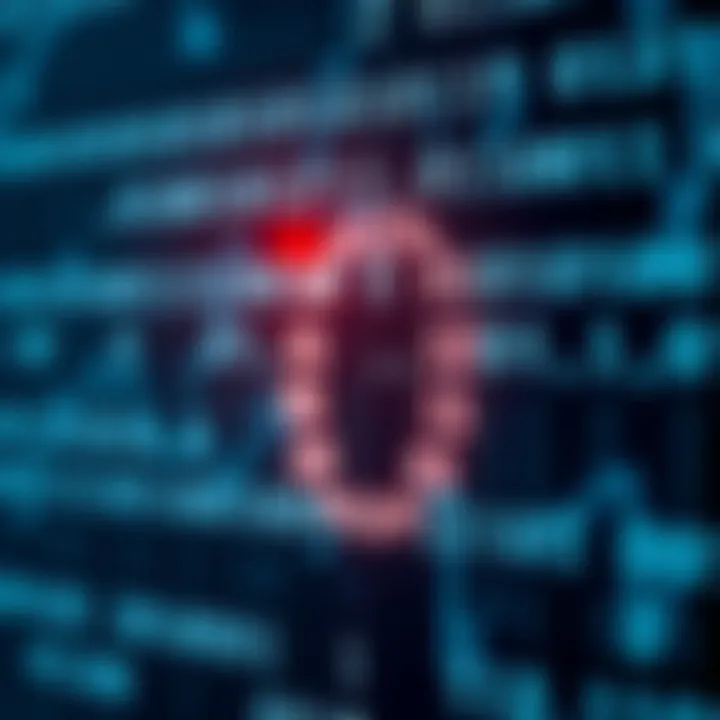 Diagram illustrating the binary number system with digits zero and one representing data