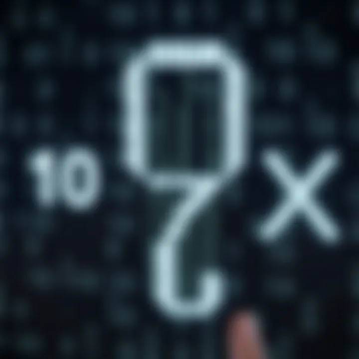 Diagram showing binary digits with ones and zeros representing a numeric value