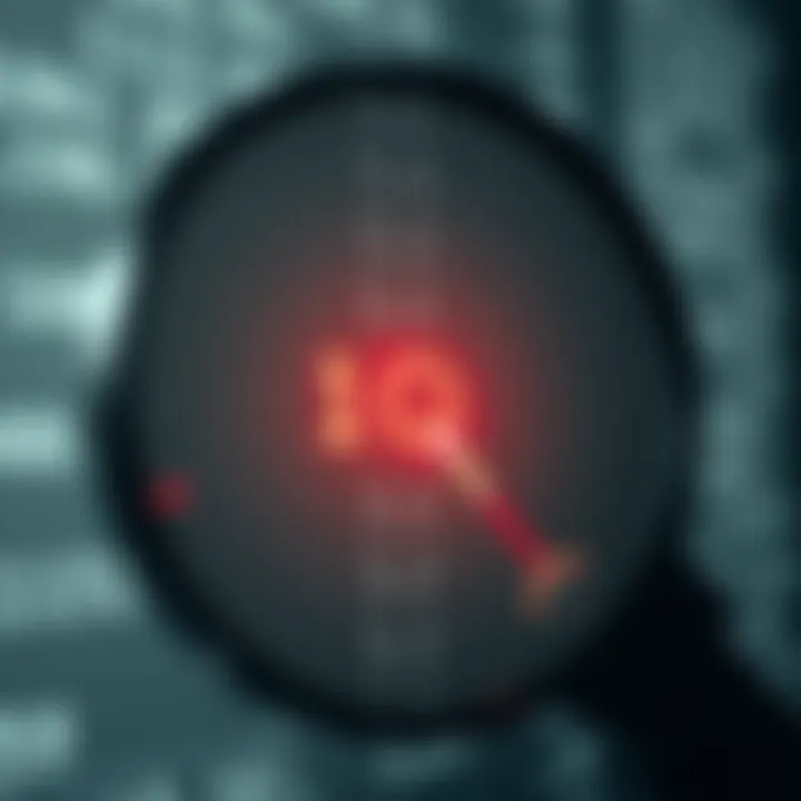 Visual representation of binary search narrowing down on a target value within a sorted list