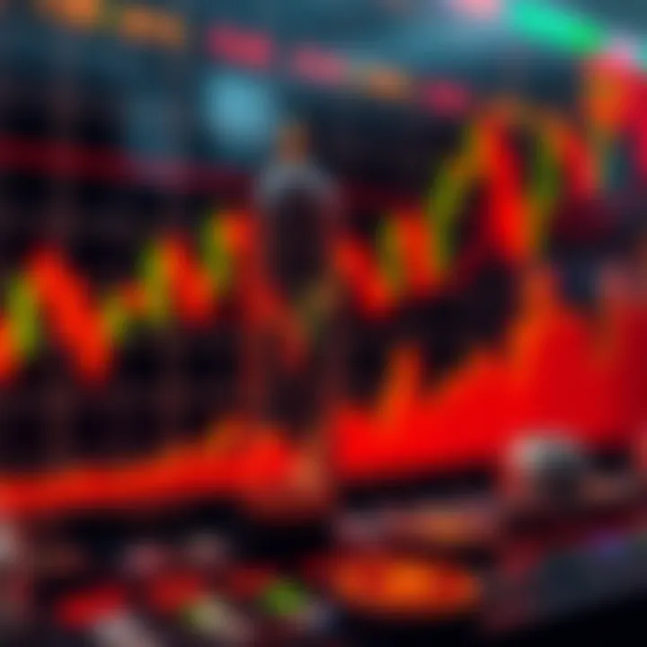 Crypto trading chart integrating candlestick patterns with technical indicators for market analysis