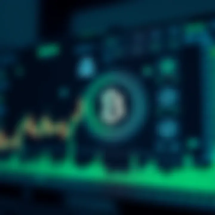 Graphic illustrating crypto trading charts, market trends, and regulatory symbols in Pakistan
