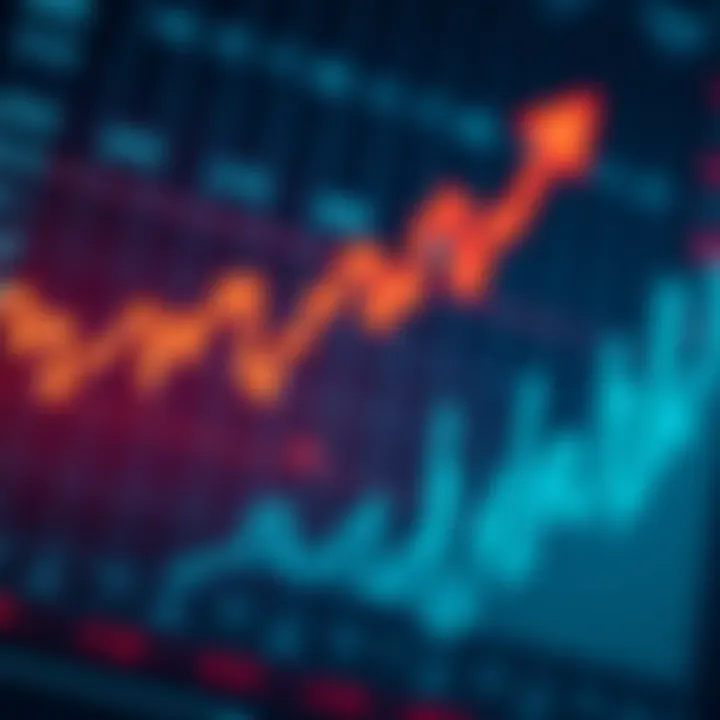 Currency Pairs and Market Fluctuations in Forex Trading Illustration of currency pairs with upward and downward market trends representing forex trading concepts