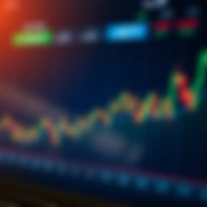 Graph showing currency exchange rates on a digital trading platform with clear indicators and charts
