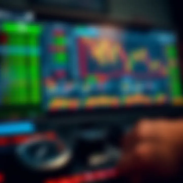 Virtual trading dashboard with forex market data, buy and sell options, and performance metrics