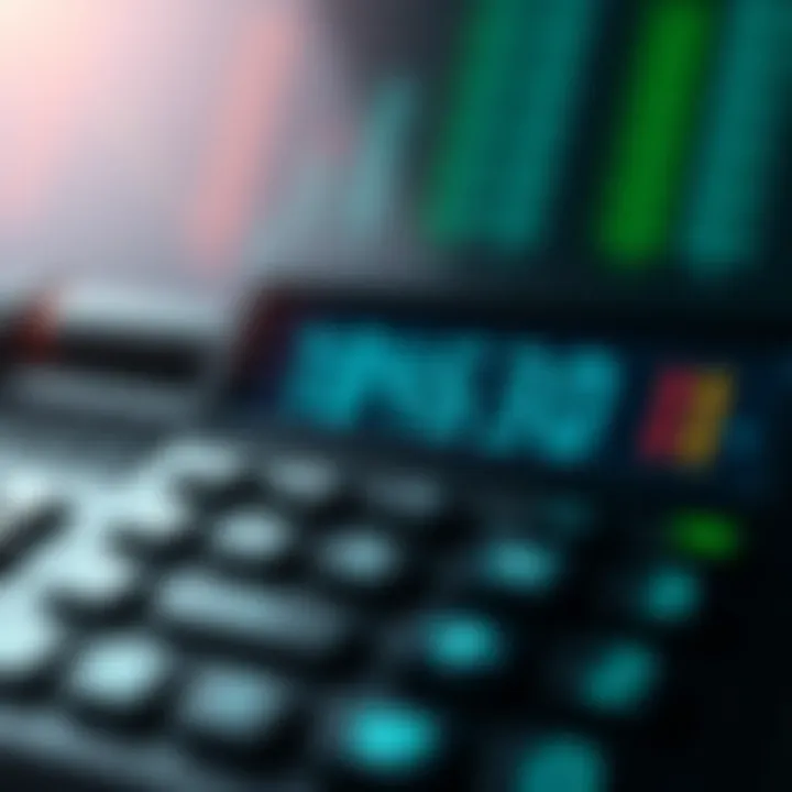 Visual representation of a digital calculator interface displaying binary division results