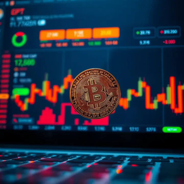 Security features including encryption and two-factor authentication protecting a crypto trading platform