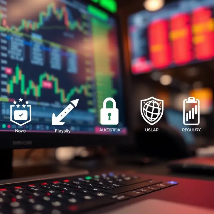 Illustration showing regulatory compliance and security symbols relevant to forex trading in Pakistan