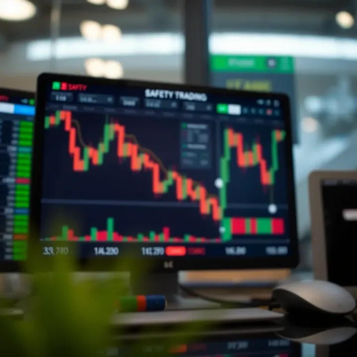 Visual representation of safety features and risk management tools on a trading platform