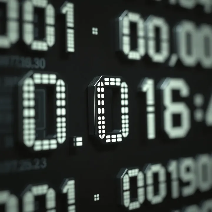 Visual representation of a binary number grouped into sets of three digits