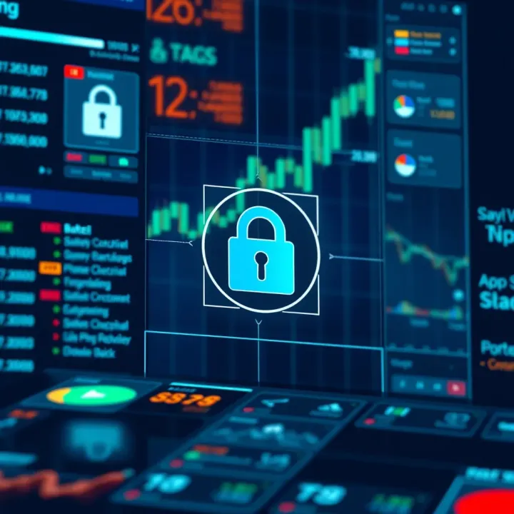 Security and Regulatory Features in Trading Applications for Pakistan Secure digital interface highlighting regulatory compliance and security features in trading applications