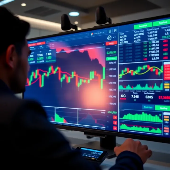 Forex Trading Account Overview and Risk Management Dashboard displaying forex trading account details with charts and risk management tools