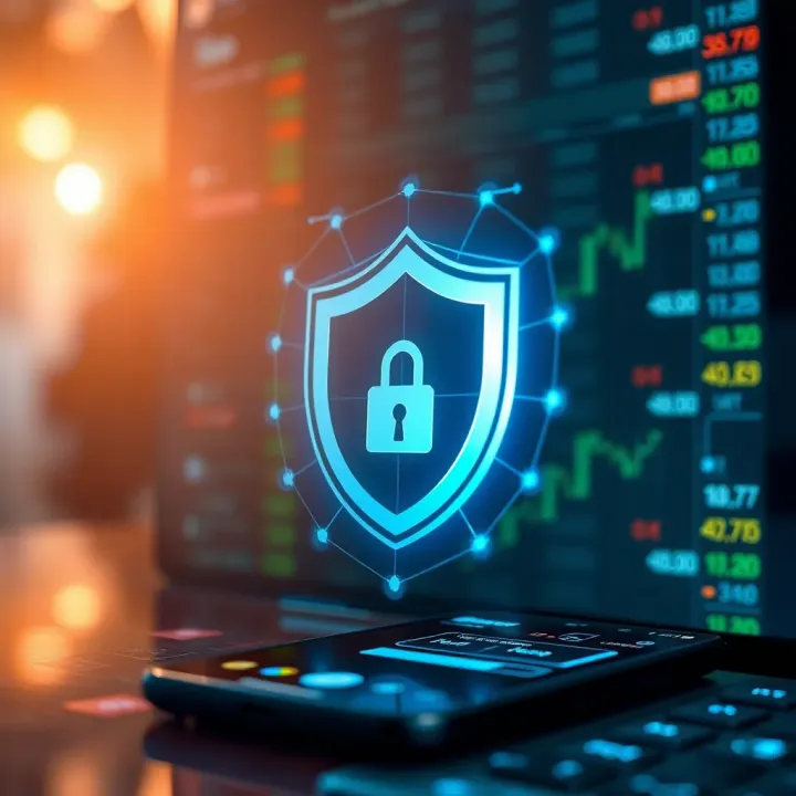 Secure digital shield representing protection and regulatory compliance in forex trading