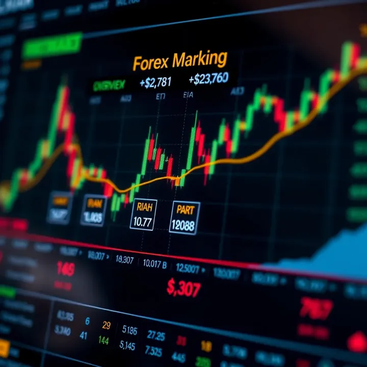 Diagram illustrating forex market currency pairs and exchange rates