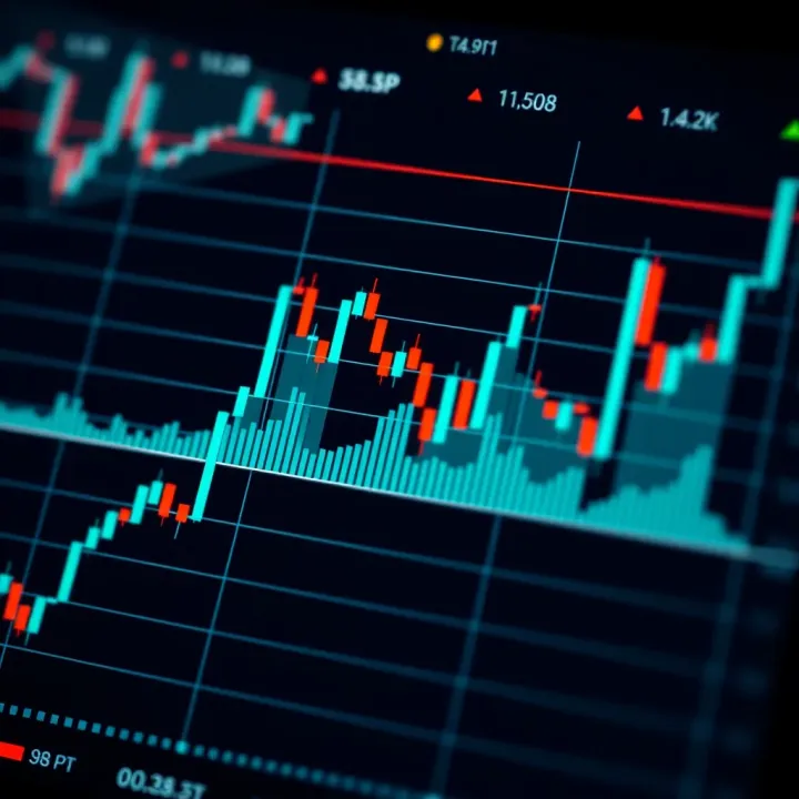 Graph showing a bullish engulfing candlestick pattern signaling potential market rise