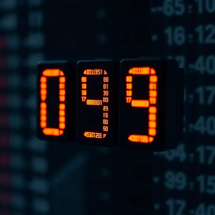 Visual representation of binary addition with aligned digits and carry over indicators