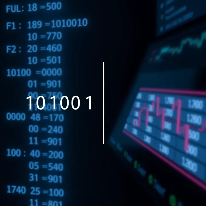 Binary Division Calculation Diagram Diagram illustrating binary division calculation with binary digits and quotient alignment