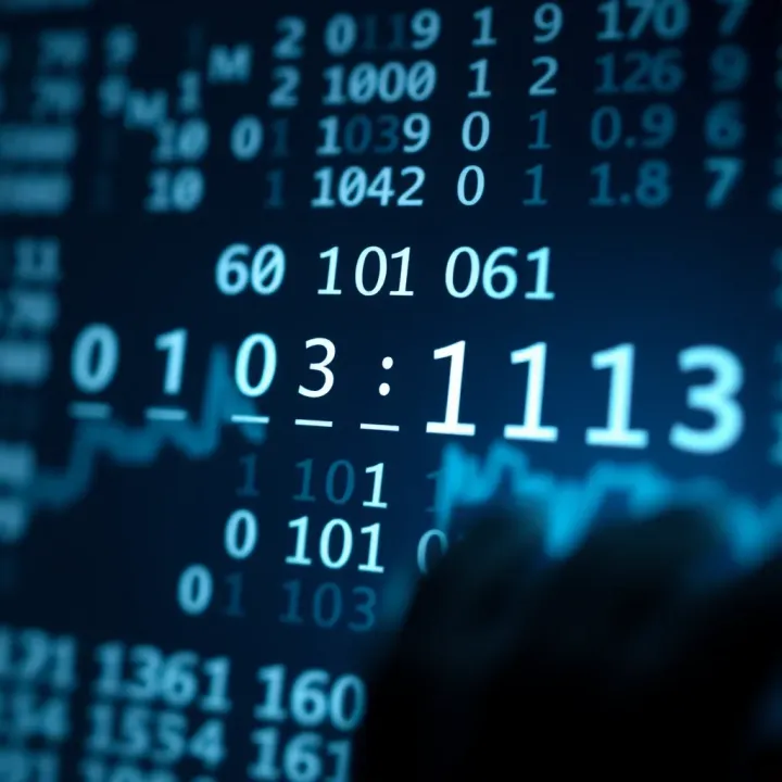 Binary Division Illustrated with Binary Digits and Division Symbols Diagram illustrating binary digits and the division operation between two binary numbers