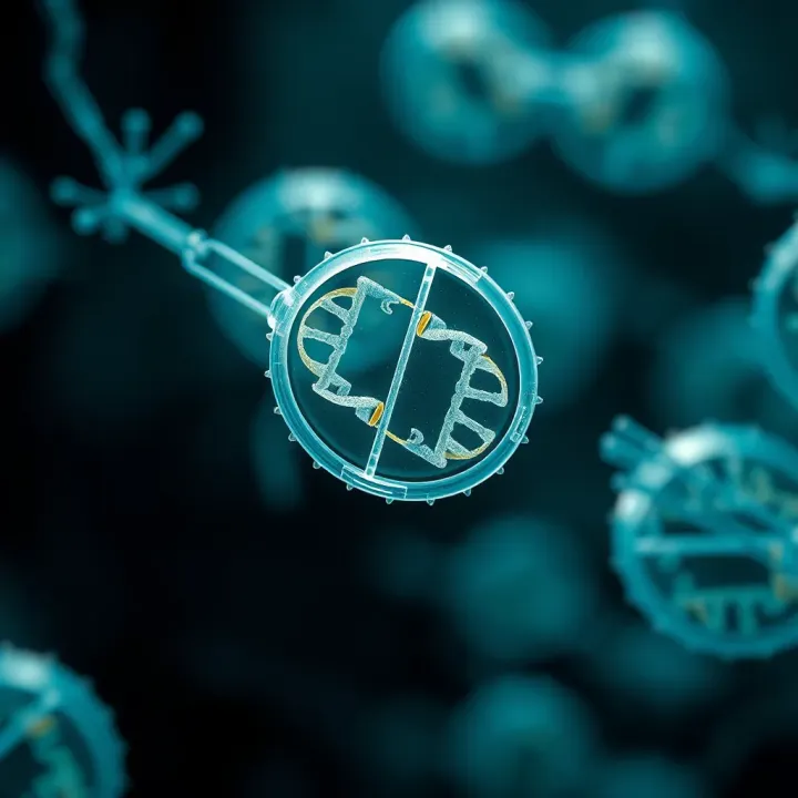 Binary Fission Cycle in Bacteria Diagram illustrating the binary fission cycle in bacteria showing cell elongation, DNA replication, and division
