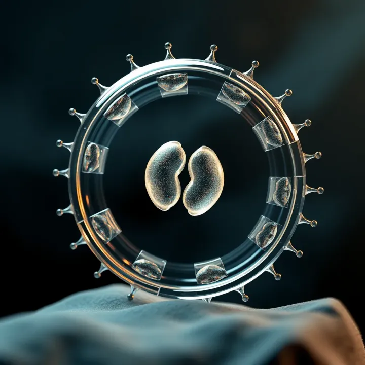 Diagram illustrating the stages of binary fission in a single-celled organism
