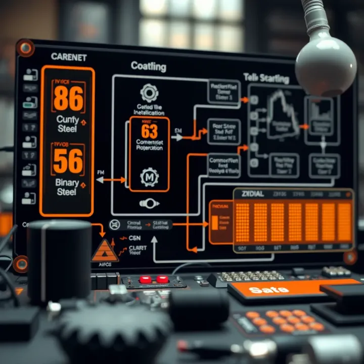Technical Schematic of Binary Free Signal Processing Technical schematic showing components and flow in binary free signal processing systems