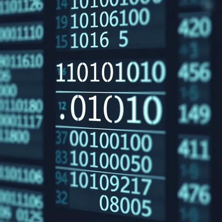 Diagram showing binary digits arranged in place values demonstrating the structure of binary numbers